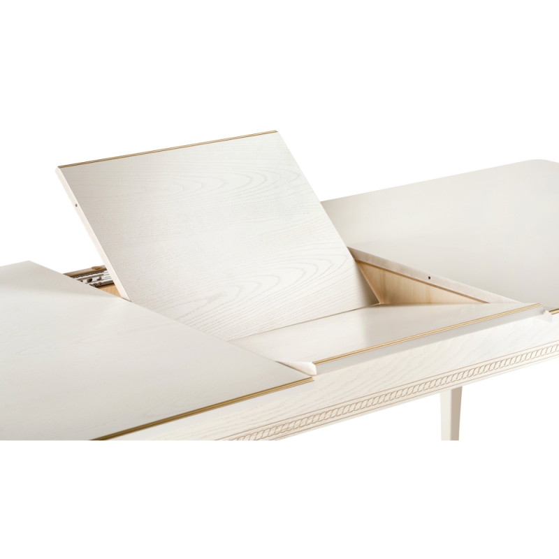 Стол Балмет 200(259)х100х77 молочный / золото