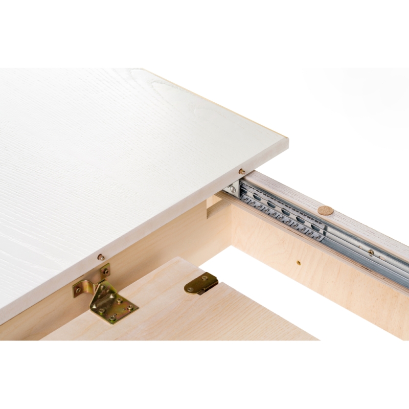 Стол Балмет 200(259)х100х77 молочный / золото