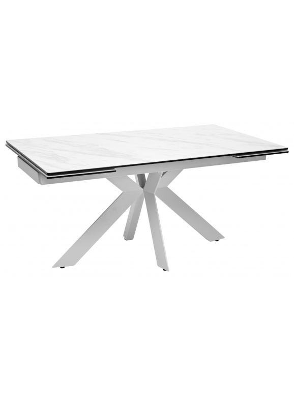 Стол Belluno 160 marbleS KL-99 белый мрамор матовый / итальянская керамика / белый