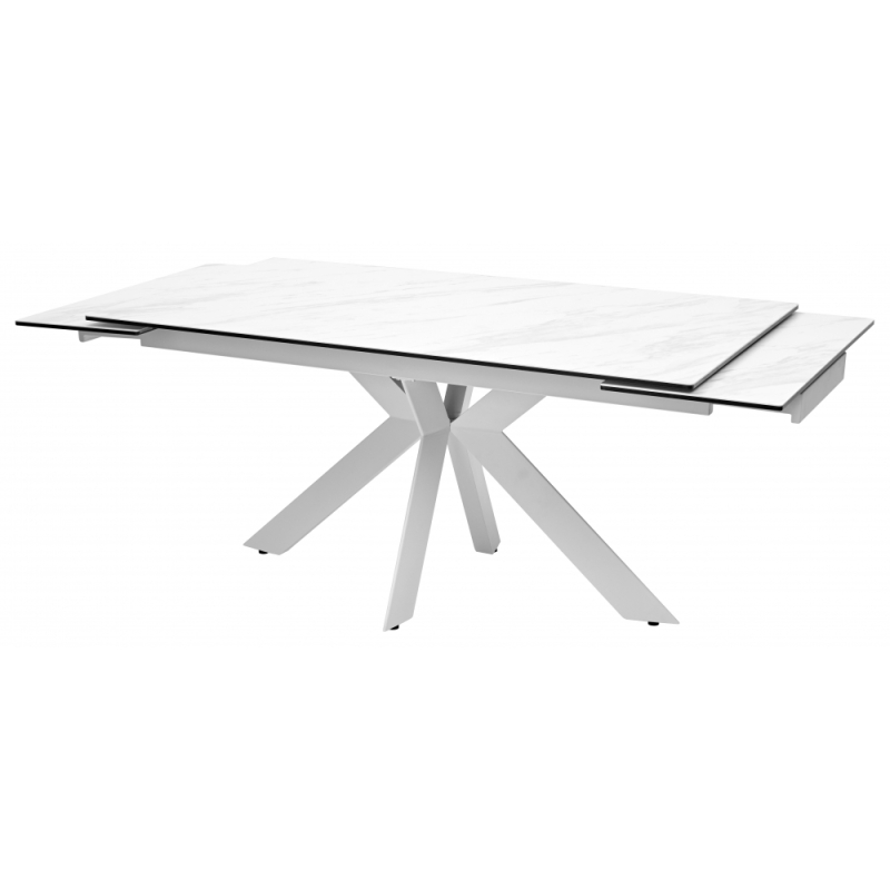 Стол Belluno 160 marbleS KL-99 белый мрамор матовый / итальянская керамика / белый