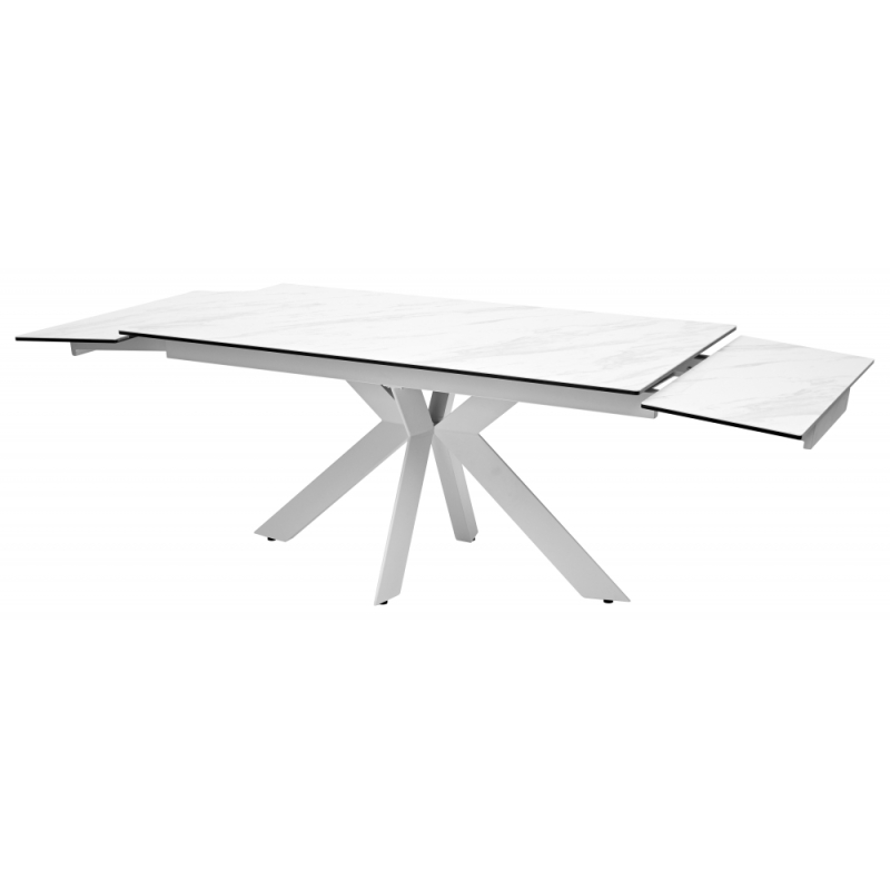 Стол Belluno 160 marbleS KL-99 белый мрамор матовый / итальянская керамика / белый