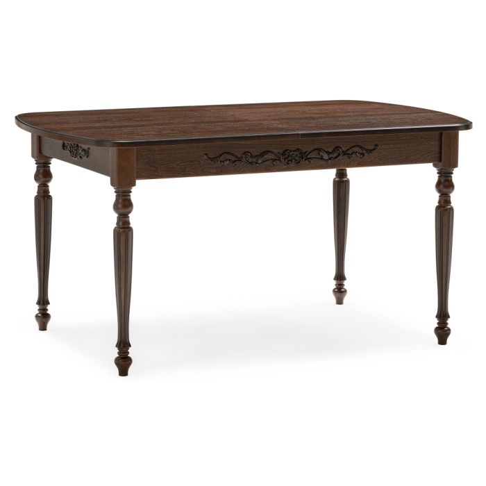 Стол Бевье 150(200)х90х77 орех темный / орех