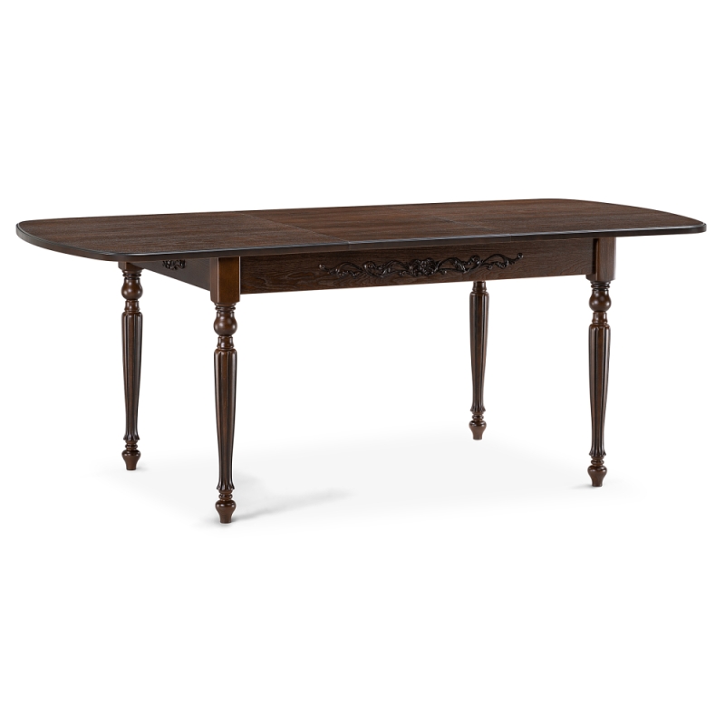 Стол Бевье 150(200)х90х77 орех темный / орех