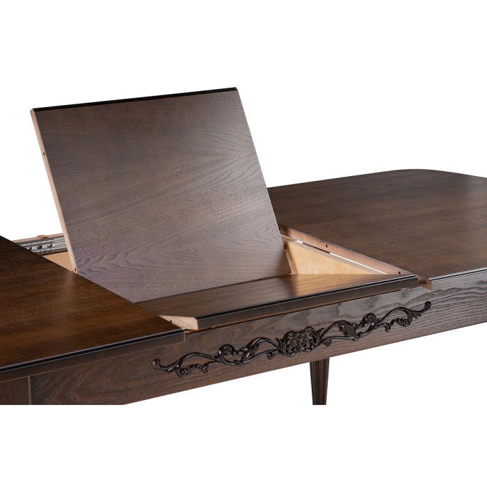 Стол Бевье 150(200)х90х77 орех темный / орех