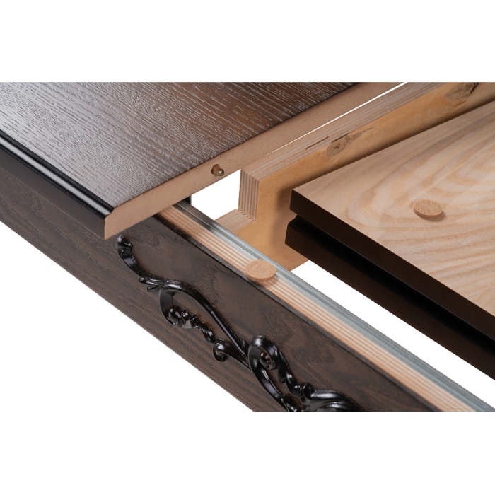 Стол Бевье 150(200)х90х77 орех темный / орех