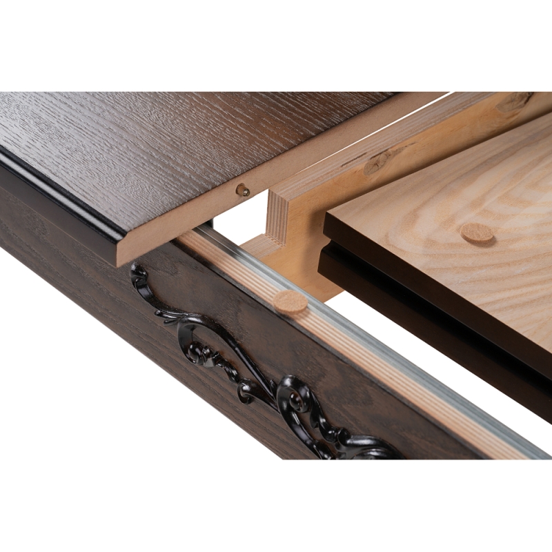 Стол Бевье 150(200)х90х77 орех темный / орех