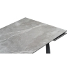 Стол Бэйнбрук 120(180)х80х76 серый мрамор / графит