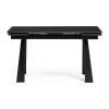 Стол Бэйнбрук 140(200)х80х76 черный мрамор / черный