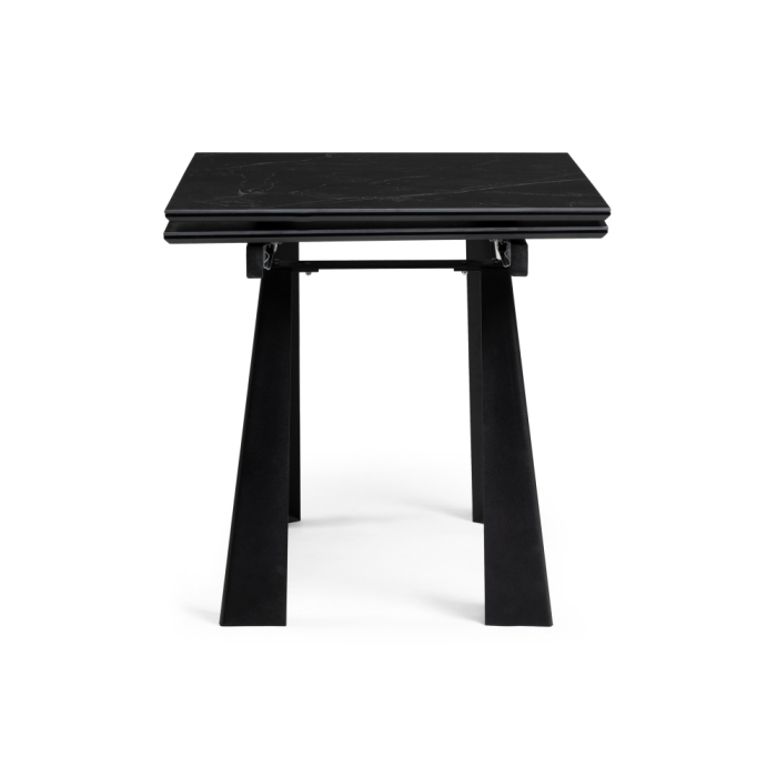 Стол Бэйнбрук 140(200)х80х76 черный мрамор / черный