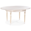 Стол Брейзер 110(140)х110х77 молочный / золото