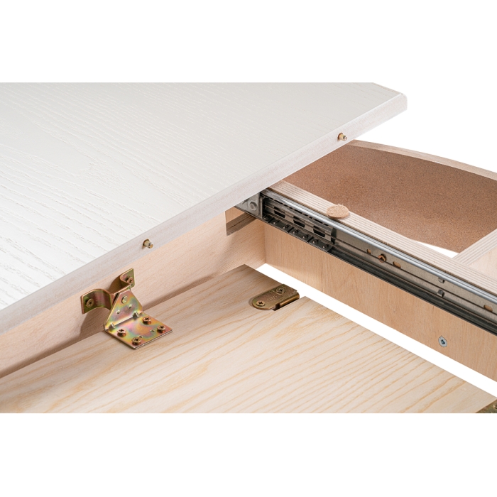 Стол Брейзер 110(140)х110х77 молочный / золото