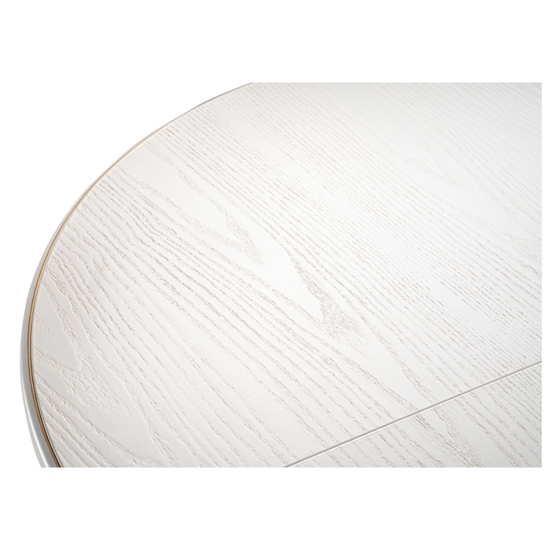 Стол Брейзер 110(140)х110х77 молочный / золото