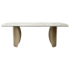 Стол Bronte 220 KL-188 контрастный мрамор матовый / шампань