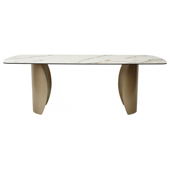 Стол Bronte 220 KL-188 контрастный мрамор матовый / шампань