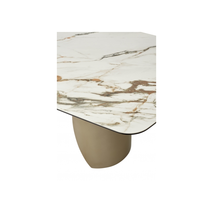 Стол Bronte 220 KL-188 контрастный мрамор матовый / шампань