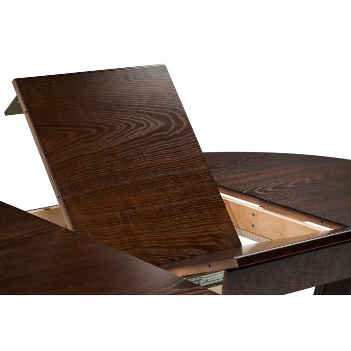 Стол Дорсет 120(170)х120х76 орех темный