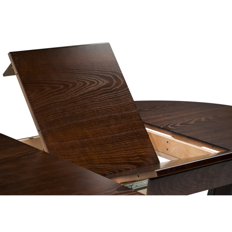 Стол Дорсет 120(170)х120х76 орех темный