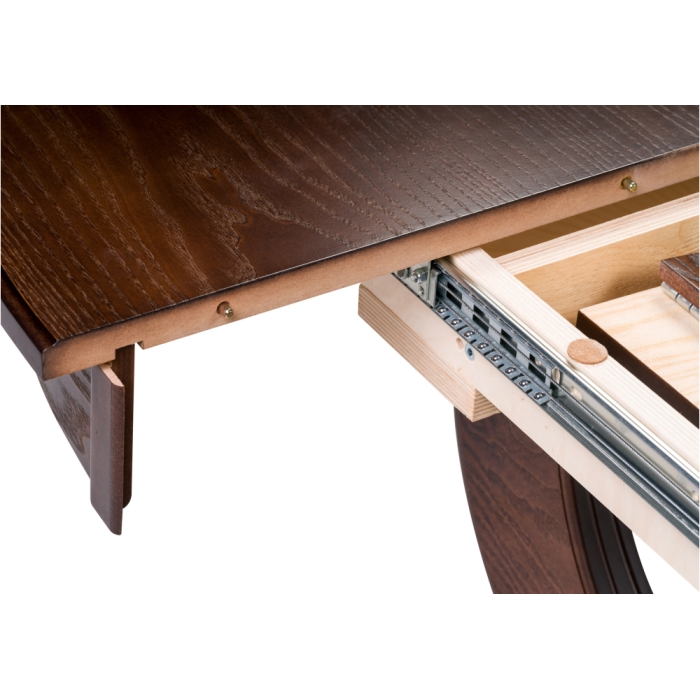 Стол Дорсет 120(170)х120х76 орех темный