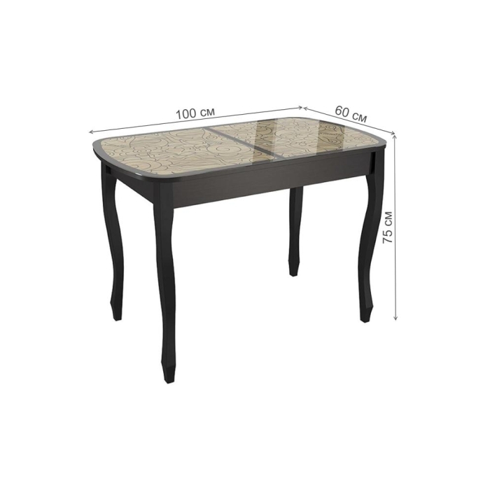 Стол Экстра 2 100(130)х60х75 венге / арабика