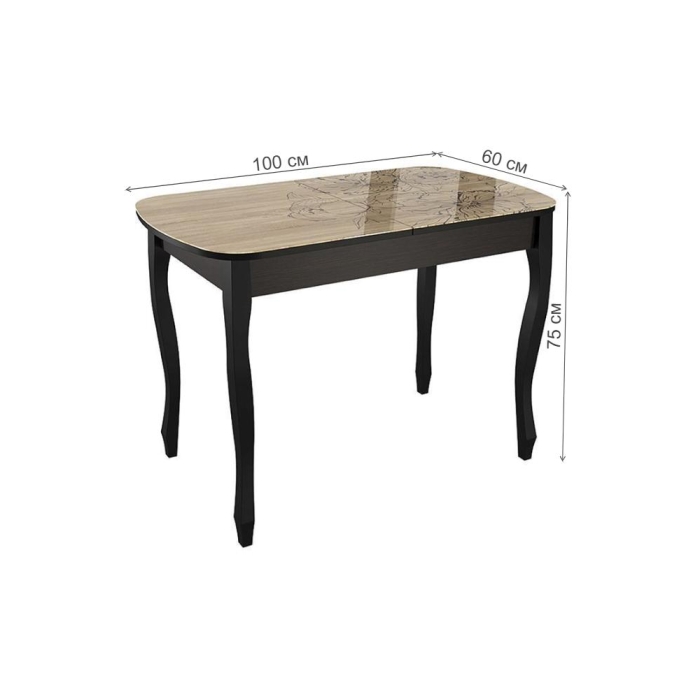 Стол Экстра 2 100(130)х60х75 венге / капучино раздвижной