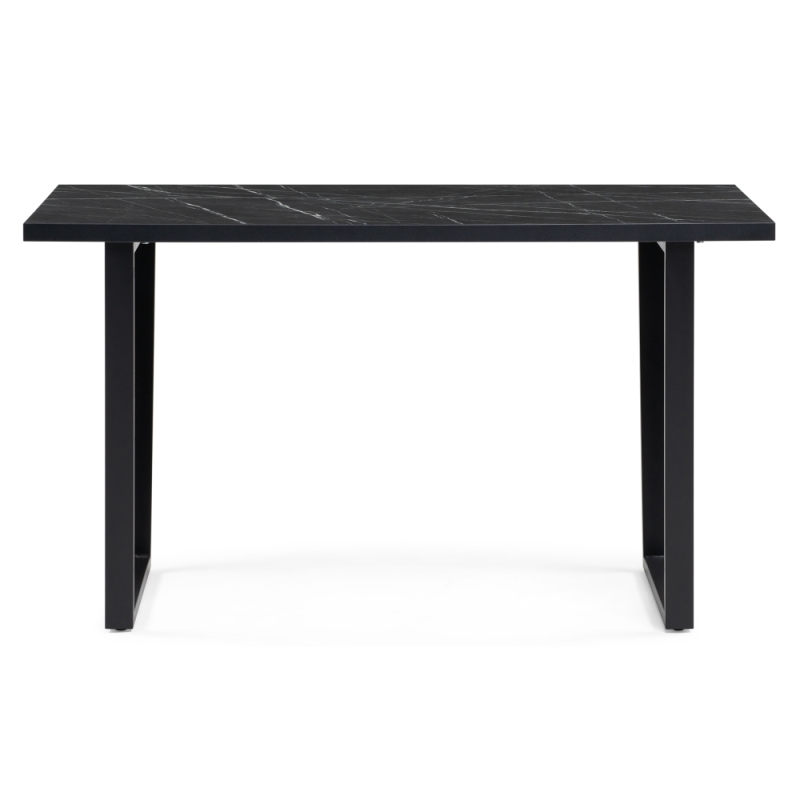 Стол Эльпатия 130х75х74 файерстоун / черный матовый