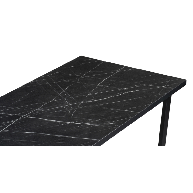 Стол Эльпатия 130х75х74 файерстоун / черный матовый