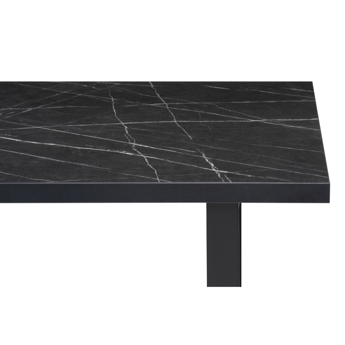 Стол Эльпатия 130х75х74 файерстоун / черный матовый