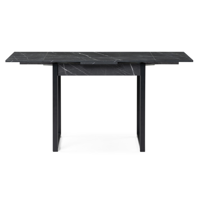 Стол Форли 90(150)х67х77 файерстоун / черный матовый