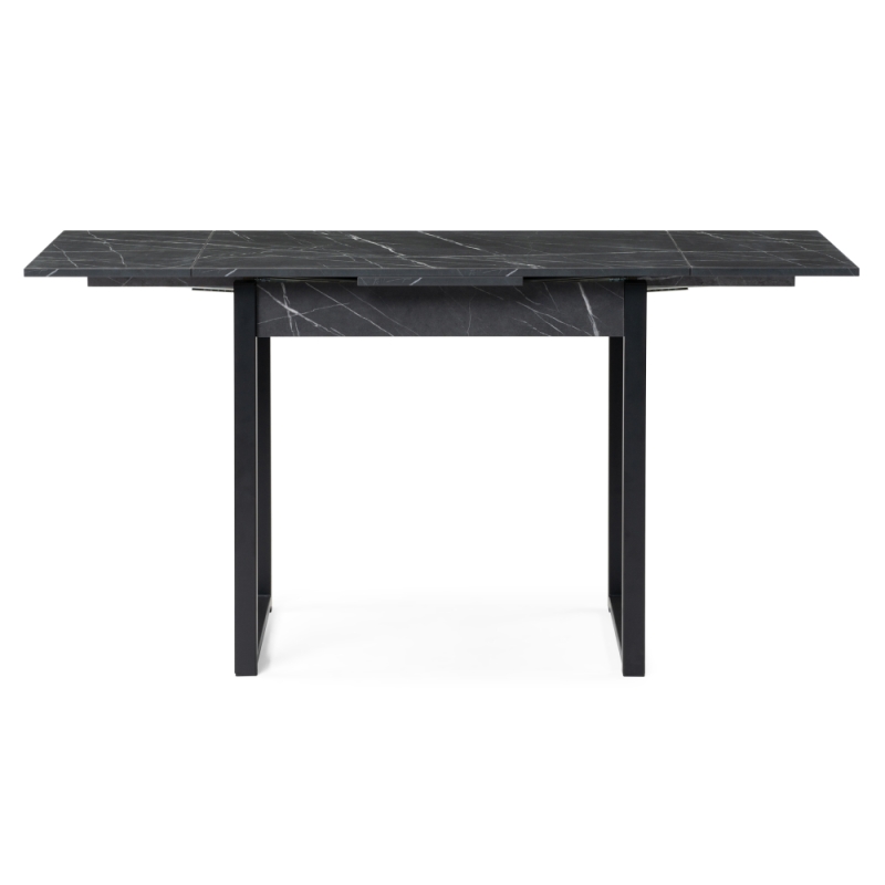 Стол Форли 90(150)х67х77 файерстоун / черный матовый