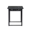 Стол Форли 90(150)х67х77 файерстоун / черный матовый