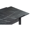 Стол Форли 90(150)х67х77 файерстоун / черный матовый