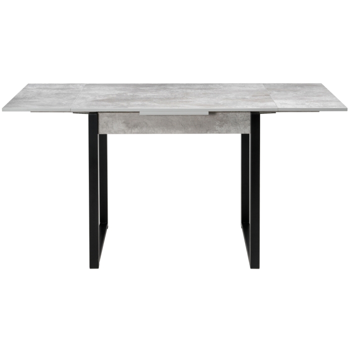 Стол Форли 90(150)х67х77 бетон / черный матовый