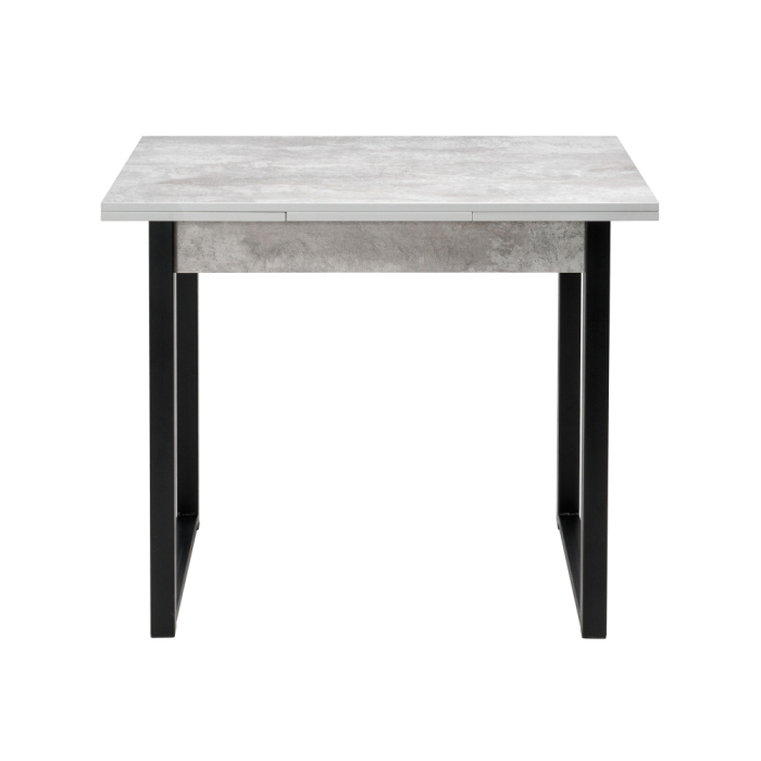 Стол Форли 90(150)х67х77 бетон / черный матовый