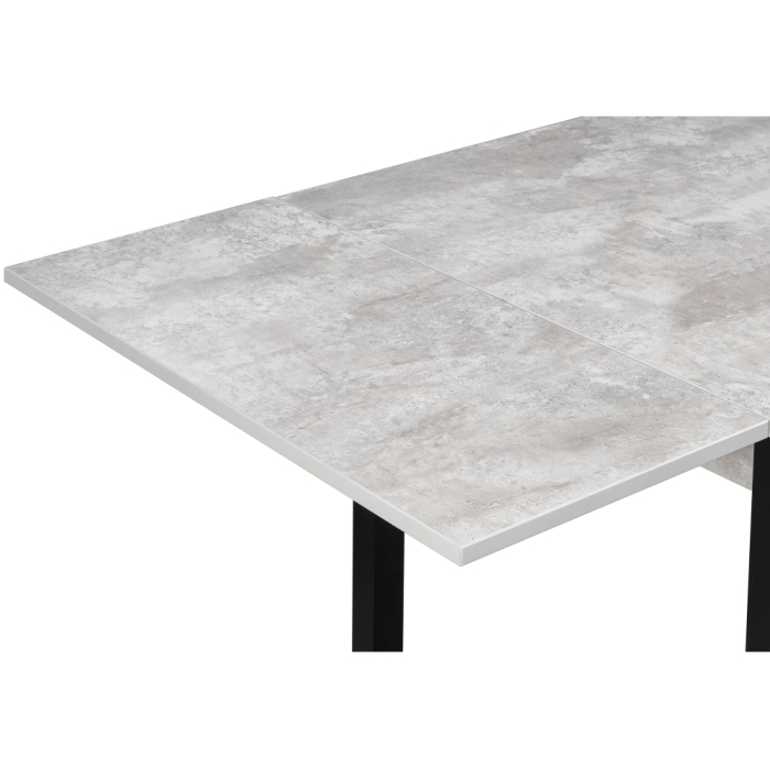 Стол Форли 90(150)х67х77 бетон / черный матовый