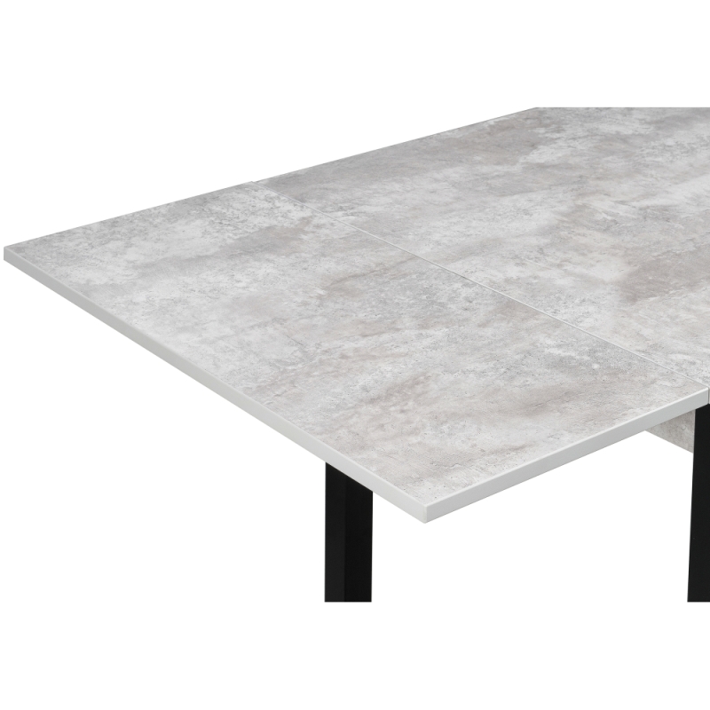 Стол Форли 90(150)х67х77 бетон / черный матовый