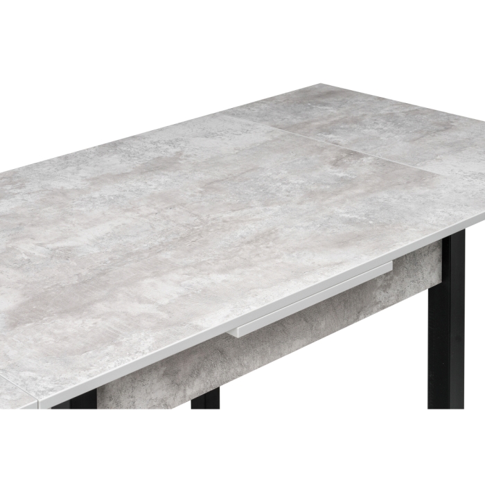 Стол Форли 90(150)х67х77 бетон / черный матовый