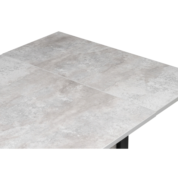 Стол Форли 90(150)х67х77 бетон / черный матовый