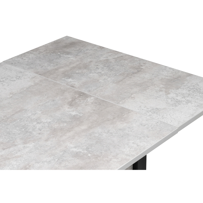 Стол Форли 90(150)х67х77 бетон / черный матовый