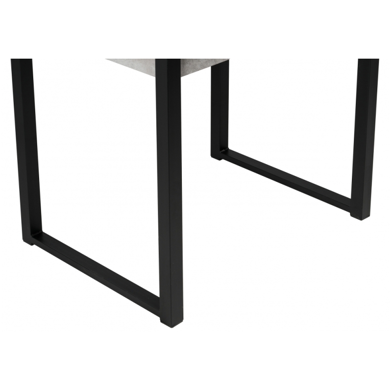 Стол Форли 90(150)х67х77 бетон / черный матовый