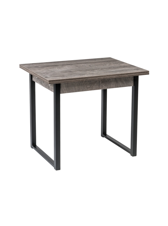 Стол Форли 90(150)х67х77 дуб рошелье / черный матовый