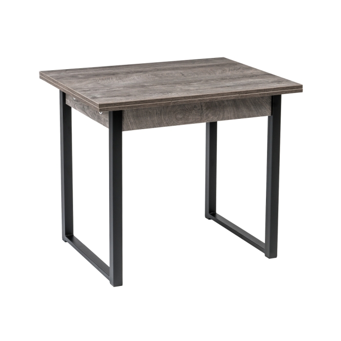 Стол Форли 90(150)х67х77 дуб рошелье / черный матовый