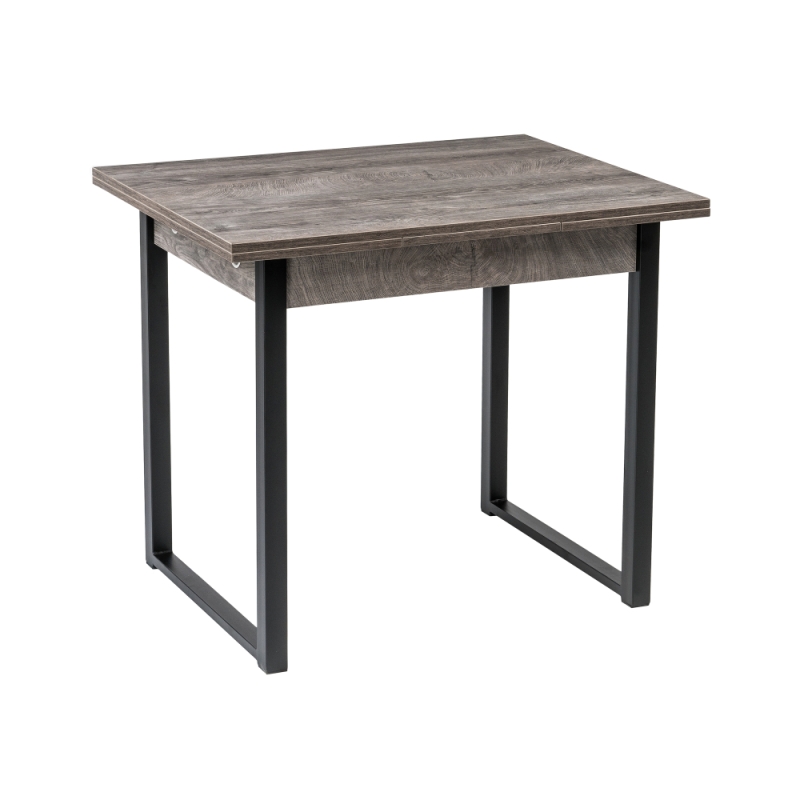 Стол Форли 90(150)х67х77 дуб рошелье / черный матовый