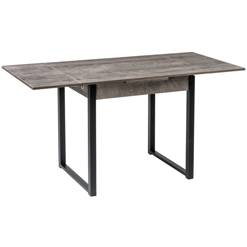 Стол Форли 90(150)х67х77 дуб рошелье / черный матовый