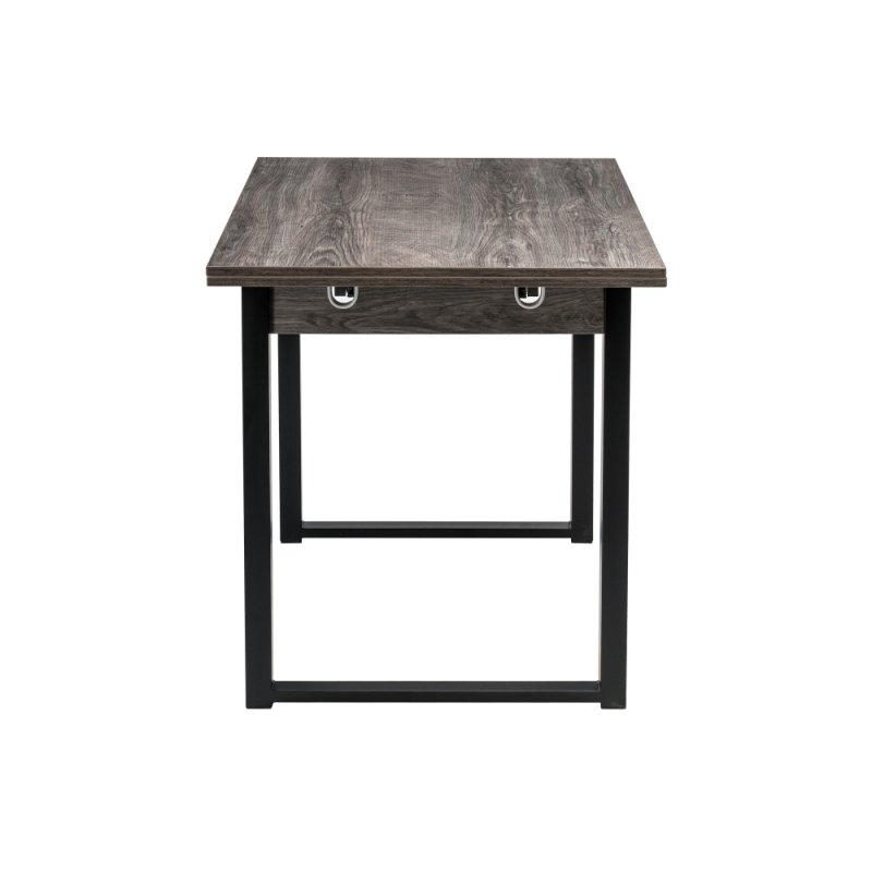 Стол Форли 90(150)х67х77 дуб рошелье / черный матовый