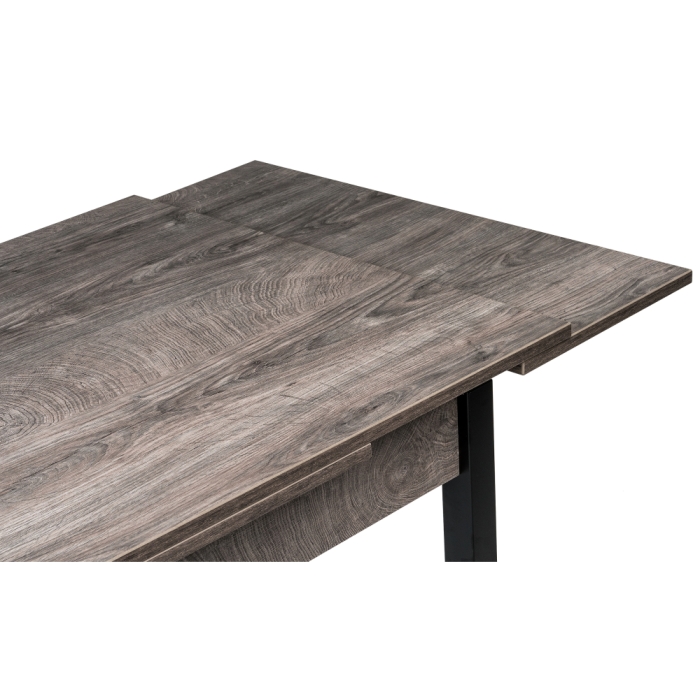 Стол Форли 90(150)х67х77 дуб рошелье / черный матовый