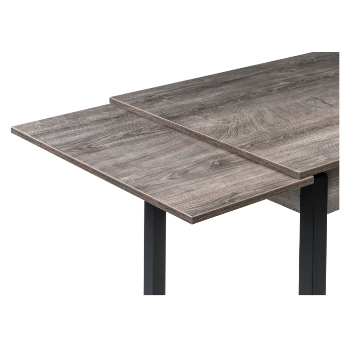 Стол Форли 90(150)х67х77 дуб рошелье / черный матовый