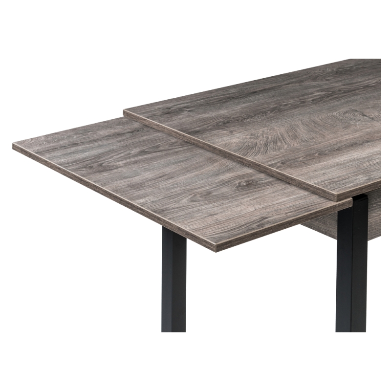 Стол Форли 90(150)х67х77 дуб рошелье / черный матовый