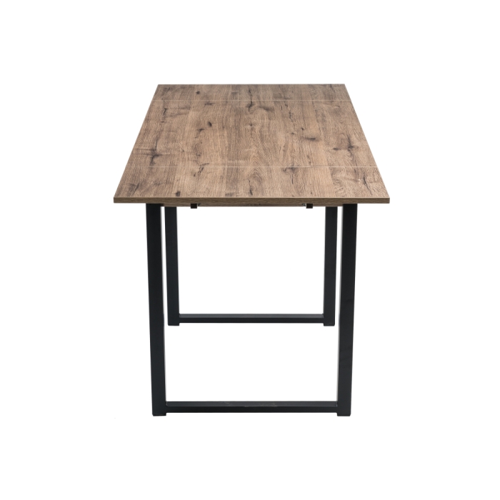 Стол Форли 90(150)х67х77 дуб велингтон / черный матовый