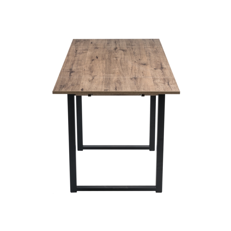 Стол Форли 90(150)х67х77 дуб велингтон / черный матовый