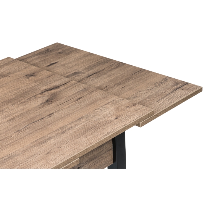 Стол Форли 90(150)х67х77 дуб велингтон / черный матовый